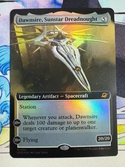 2025 MTG Edge Of Eternities Dawnsire, Sunstar Dreadnought Extended Art Foil #351 - Image 1