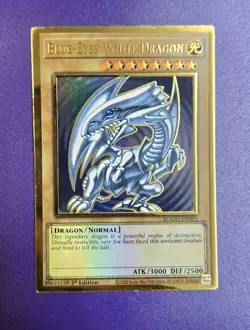 Blue-Eyes White Dragon Gold Rare 1st Edition MAGO-EN001 NM Yugioh - Image 1