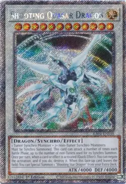Yugioh! Shooting Quasar Dragon - RA04-EN158 - Platinum Secret Rare - 1st Edition - Image 1