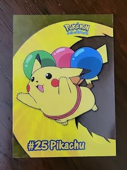 LP! Pokemon Topps Tv Animation Clear Card Pikachu #25 Pc1 Blue Logo - Image 1