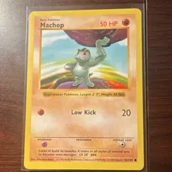 Pokemon Machop 52/102 Base Set (Shadowless) English Card - Image 1