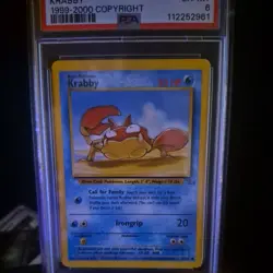 Pokemon card Krabby fossil set ERROR MISPRINT 51/62 RARE Great shape - Image 1