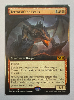 MTG - Core Set 2021 - Terror of the Peaks - Extended Art - NM - Image 1