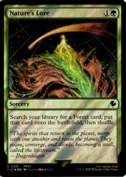 MTG Commander: FINAL FANTASY Surge Foil Nature's Lore C 311 NM Scan - Image 1