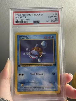 2000 Pokemon Rocket #68 Squirtle 1st Edition PSA 10 Gem Mint - Image 1