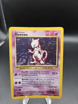 Pokemon TCG Mewtwo Base Set 10/102 Holo Unlimited Holo Rare - Image 1
