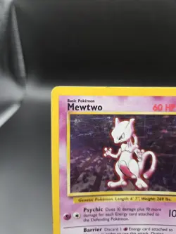Pokemon TCG Mewtwo Base Set 10/102 Holo Unlimited Holo Rare - Image 2