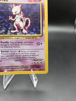 Pokemon TCG Mewtwo Base Set 10/102 Holo Unlimited Holo Rare - Image 4