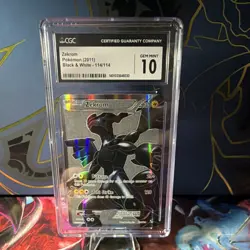 Pokemon Zekrom Full Art Holo CGC 10 Black & White 114/114 Ultra Rare Card - Image 1