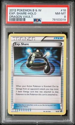 PSA 8 NM-MT EXP. SHARE 2012 Black White Dragon Vault 18/20 HOLO Pokemon Card - Image 1