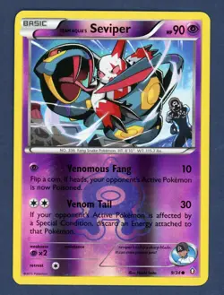 Team Aqua's Seviper 9/34 Common Double Crisis Pokemon Reverse Holo LP - Image 1
