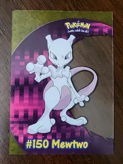 LP! Mewtwo PC5 #150 - Topps Pokemon Series 2 - Pokemon Card - Clear Plastic - Image 1