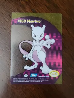 LP! Mewtwo PC5 #150 - Topps Pokemon Series 2 - Pokemon Card - Clear Plastic - Image 2