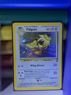 Holo Pidgeot #14/130, Pokemon Base Set 2, Near Mint - Image 1