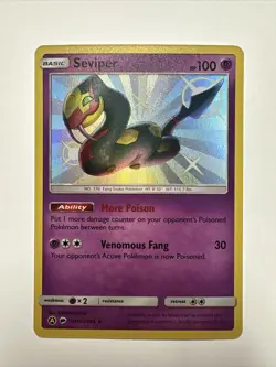 Seviper SV15/SV94 - Hidden Fates Shiny Vault Pokemon Holo Foil Rare Nice! - Image 1
