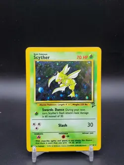 Scyther 17/130 Base Set 2 Holo Rare LP/MP Pokemon Card - Image 1