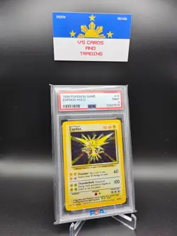 1999 POKEMON BASE SET #16 ZAPDOS-HOLO PSA 9 - Image 1