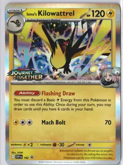 Iono’s Kilowattrel SVP 182 PRERELEASE Journey Together Stamped Promo NM Pokemon - Image 1