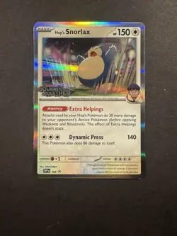 Pokemon Hop's Snorlax Holo Promo Prerelease 184 Scarlet & Violet Promo - Image 1