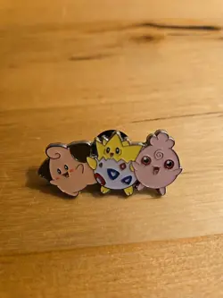 Pokemon "Small But Mighty" Cleffa Igglybuff Togepi Enamel Pin, Keychain & Coin - Image 3