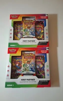 2x First Partner Illustration Collection Series 1 Promo Box Pokemon TCG - Image 1