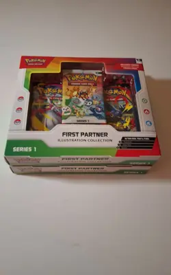 2x First Partner Illustration Collection Series 1 Promo Box Pokemon TCG - Image 3