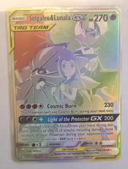 Solgaleo & Lunala GX 254/236 Rainbow Secret Rare Cosmic Eclipse TAG TEAM Pokemon - Image 4
