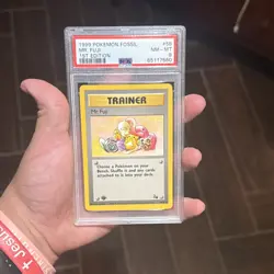 Pokemon Fossil Mr. Fuji Trainer 1st Edition PSA 8 58/62 Uncommon English 1999 - Image 5