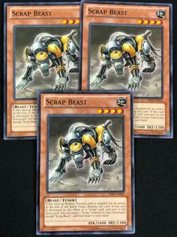 YUGIOH SCRAP BEAST AP04-EN020 COMMON X3 (NM) - Image 1