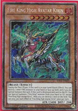 YUGIOH - Fire King High Avatar Kirin - RA05-EN032 Starlight Rare - Image 1