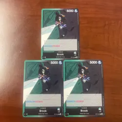 One Piece CCG Brook Leader OP15-022 Adventure On Kami’s Island Qty-3 - Image 1
