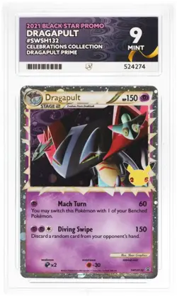 Dragapult SWSH132 Celebrations Collection 2021 Black Star Promo - Ace 9 Mint - Image 1
