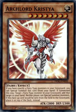 Yugioh Archlord Kristya DESO-EN050 Super Rare 1st Edition LP - Image 1