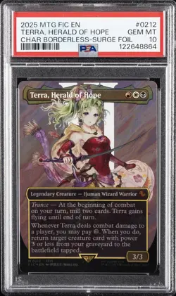2025 MTG FINAL FANTASY COMMANDER #0212 TERRA, HERALD OF HOPE PSA 10 - Image 1