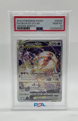 Pokemon TCG Crown Zenith Deoxys VSTAR #GG46 Ultra Rare Full Art Gem Mint PSA 10 - Image 4