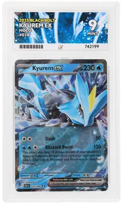 ACE 9 Kyurem ex 028/086 2025 Black Bolt Holo Pokemon - Image 1