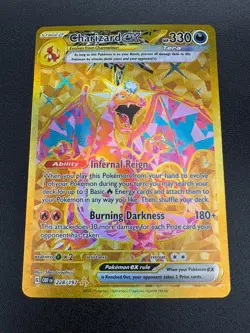 Charizard ex Gold Secret Rare 228/197 SV03 Obsidian Flames Pokemon NM/Mint - Image 1