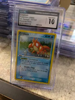 (POP 8) CGC 10 GEM MINT Pokemon EX Deoxys 57/107 Corphish Reverse Holo Stamped - Image 1