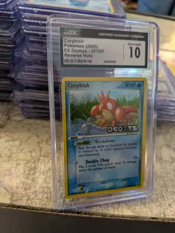 (POP 8) CGC 10 GEM MINT Pokemon EX Deoxys 57/107 Corphish Reverse Holo Stamped - Image 2