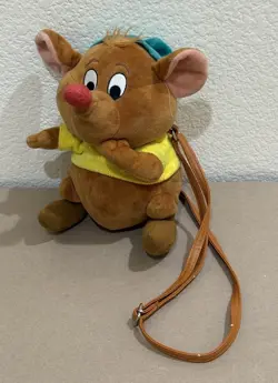 Rare Gus-Gus Plush Cross Body Bag DISNEY Girls Cinderella Character Purse - Image 1