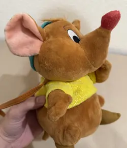 Rare Gus-Gus Plush Cross Body Bag DISNEY Girls Cinderella Character Purse - Image 4