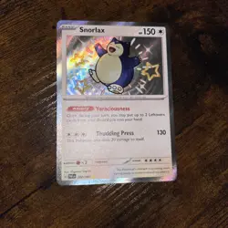 Pokemon TCG Snorlax 202/091 Shiny Holo Rare Paldean Fates NM English - Image 2