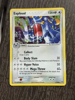 Pokemon Exploud 3/106 EX Emerald Holo Rare Stage 2 120HP 2005 TCG Card - Image 1