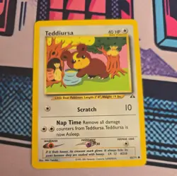 Teddiursa 2001 Pokemon Neo Discovery 65/75 Pokemon Card - Image 1