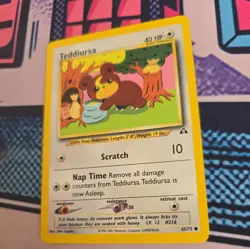 Teddiursa 2001 Pokemon Neo Discovery 65/75 Pokemon Card - Image 3