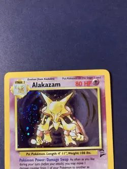 Pokemon TCG Alakazam 1/130 Base Set 2 Holo Unlimited Rare Card | Double Swirl! - Image 3