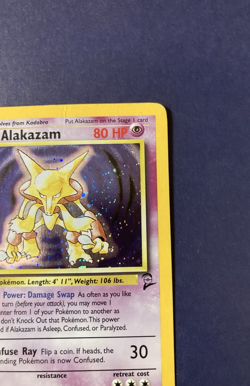 Pokemon TCG Alakazam 1/130 Base Set 2 Holo Unlimited Rare Card | Double Swirl! - Image 5