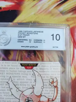 Pokemon Card Pinsir Monsters Collection Red 1996 Japanese PGS PSA 10 Pristine - Image 4