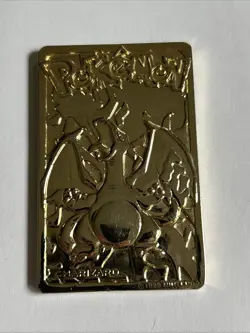Pokemon Charizard 23k Gold-Plated Card 1999 Burger King Nintendo - Image 1