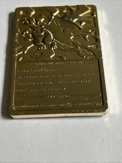 Pokemon Charizard 23k Gold-Plated Card 1999 Burger King Nintendo - Image 4